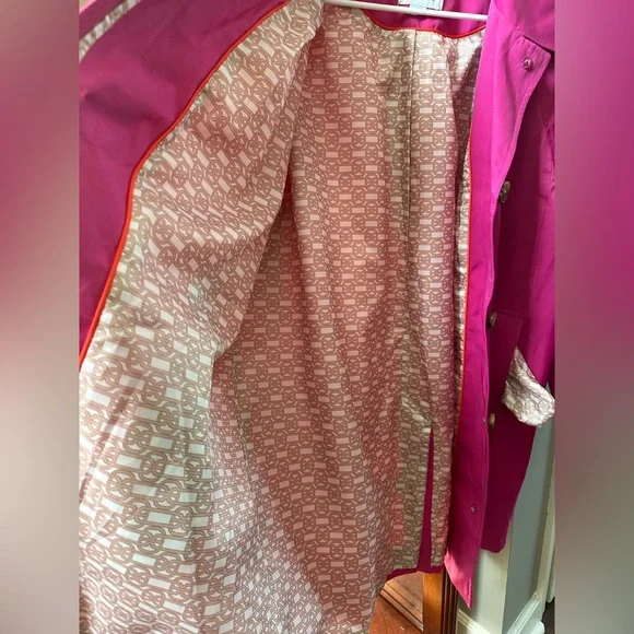 Sam Edelman Mac Water Repellent Cotton
Blend Raincoat trench fuchsia NWOT XL - Picture 8 of 16